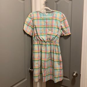 Crown and Ivy Dress with Puff Sleeves- Size L